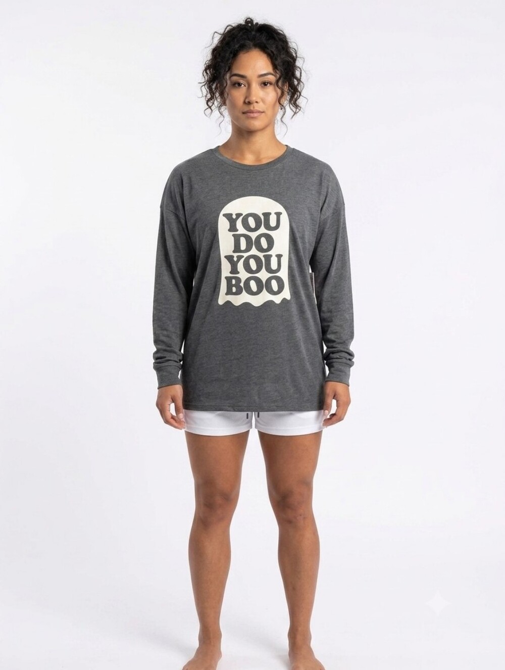 You Do You Boo Charcoal Long-Sleeve Women's Tee Up To Size 3XL